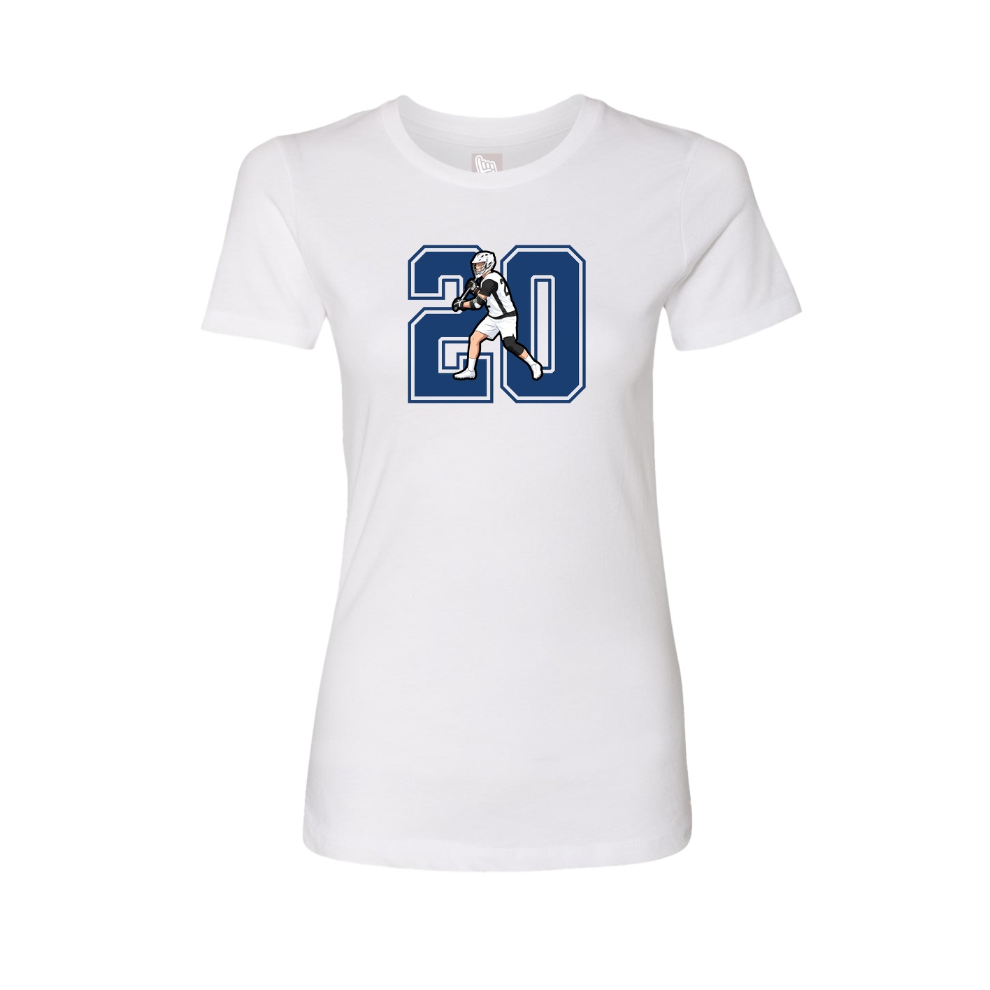 Womens Tee — Number in White