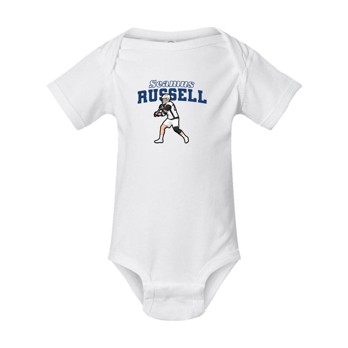 Baby Onesie — Name Arch in White