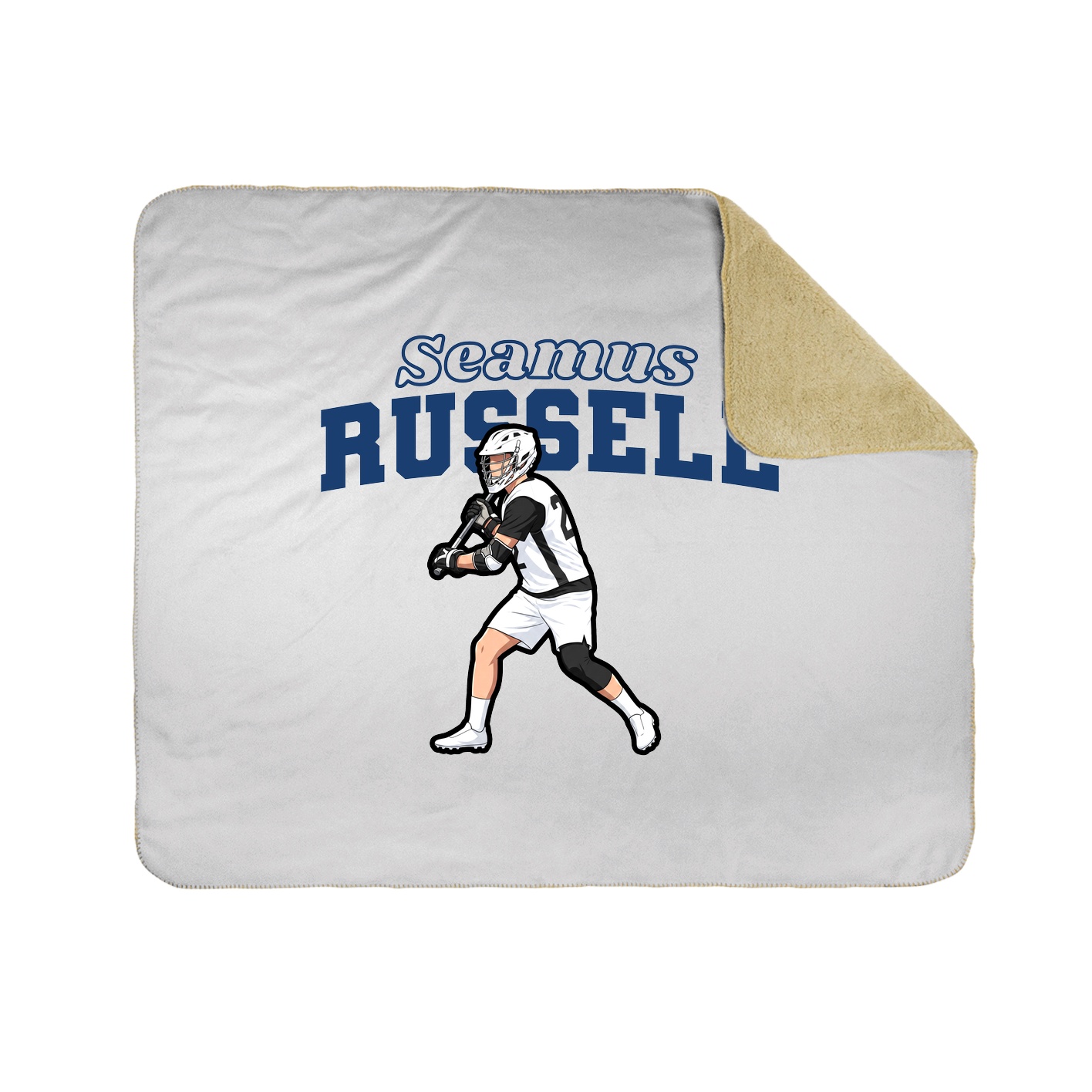 Throw Blanket — Name Arch in White