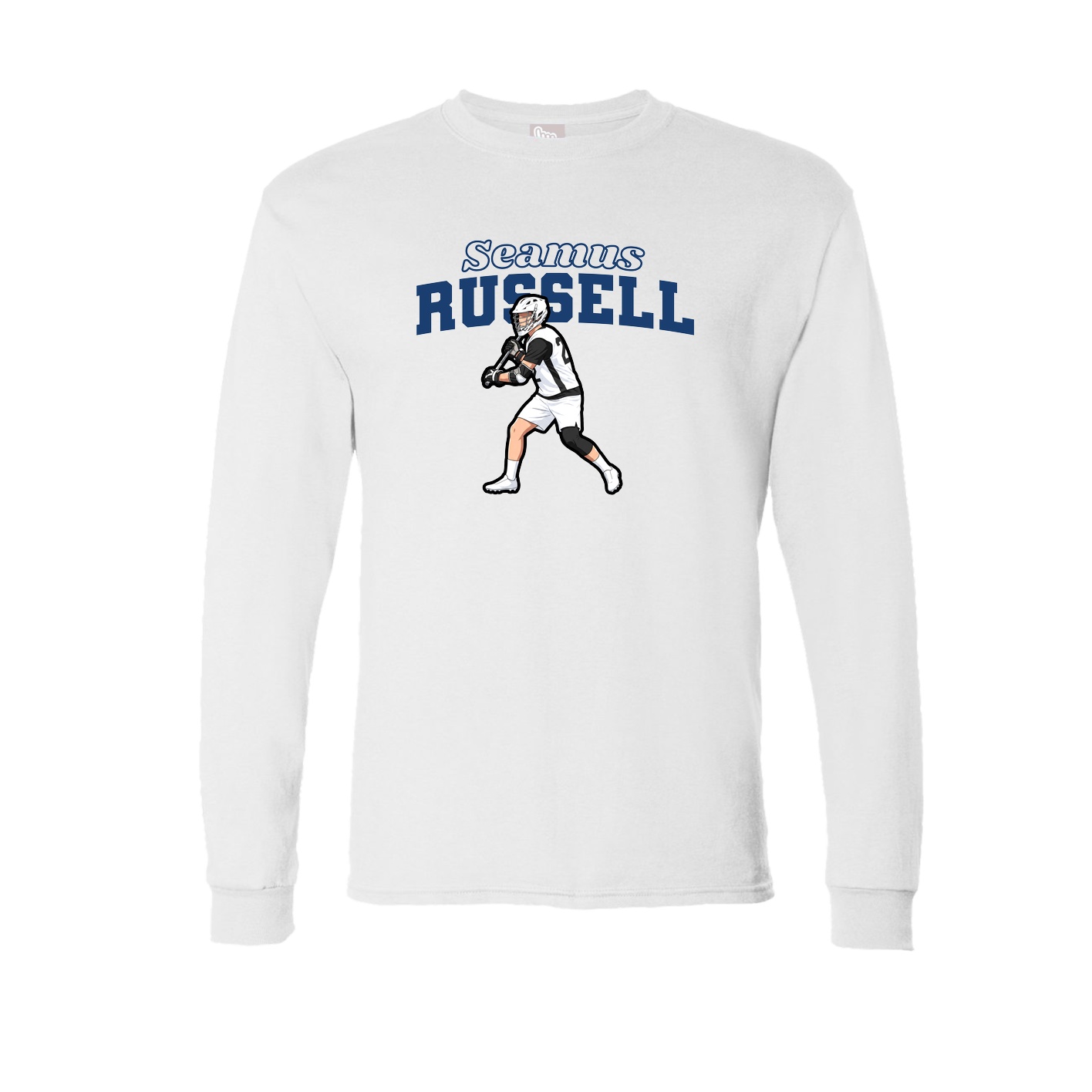Long Sleeve Tee — Name Arch in White
