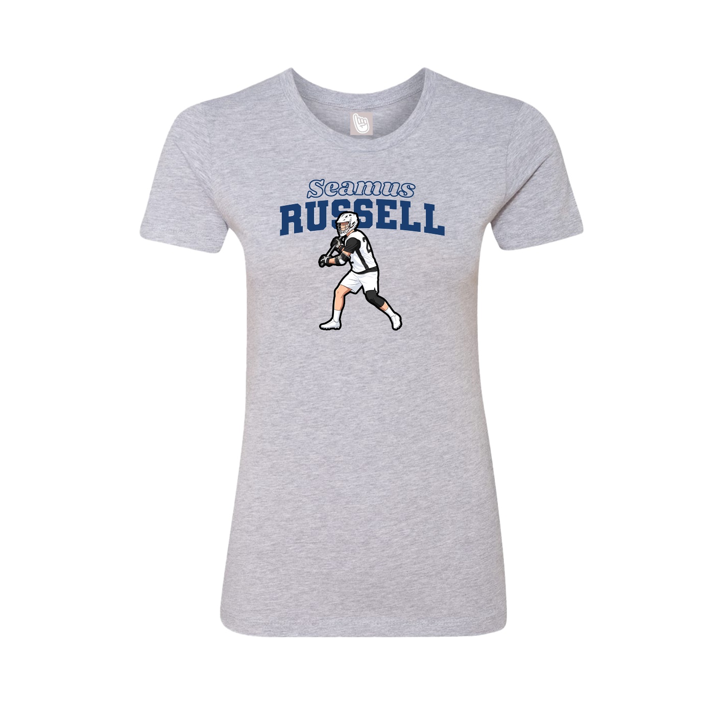 Womens Tee — Name Arch in Grey