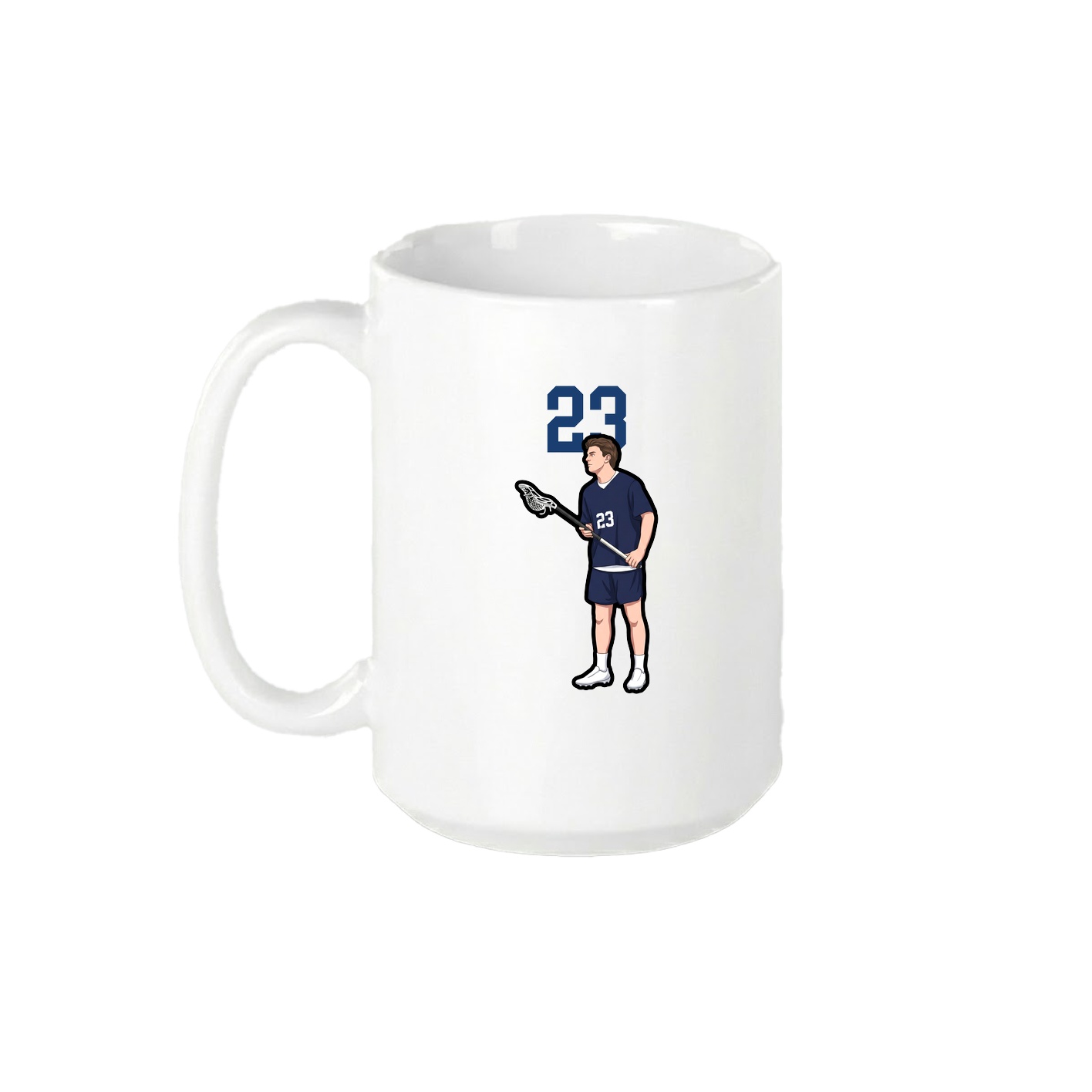 15oz Coffee Mug — Number Top in White