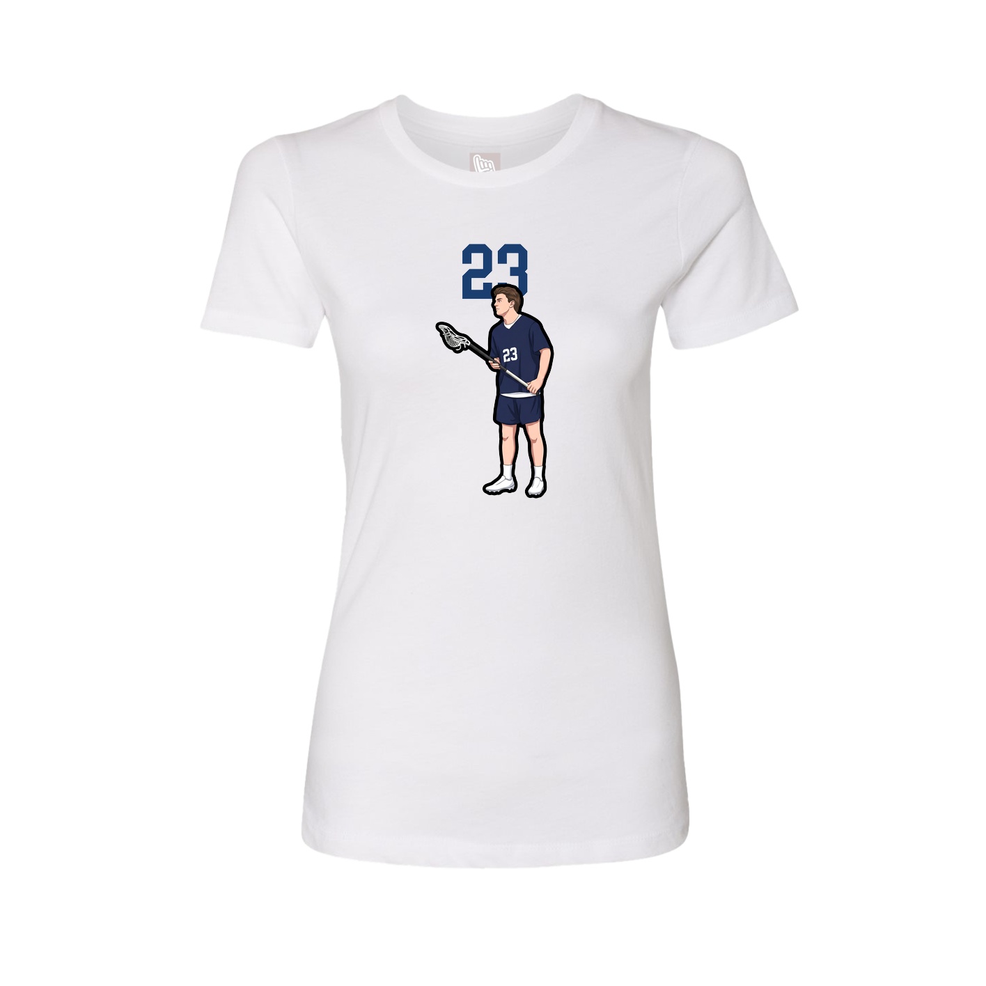 Fitted Women's Tee — Number Top in White