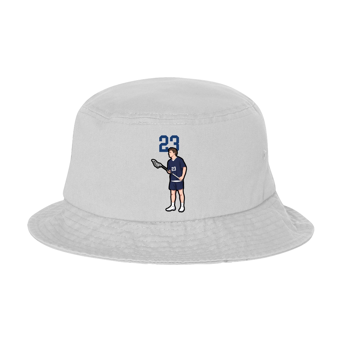 Bucket Cap — Number Top in White