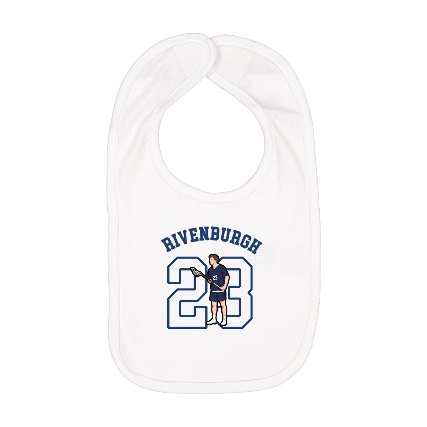 Infant Bib — Shirsey Arch in White