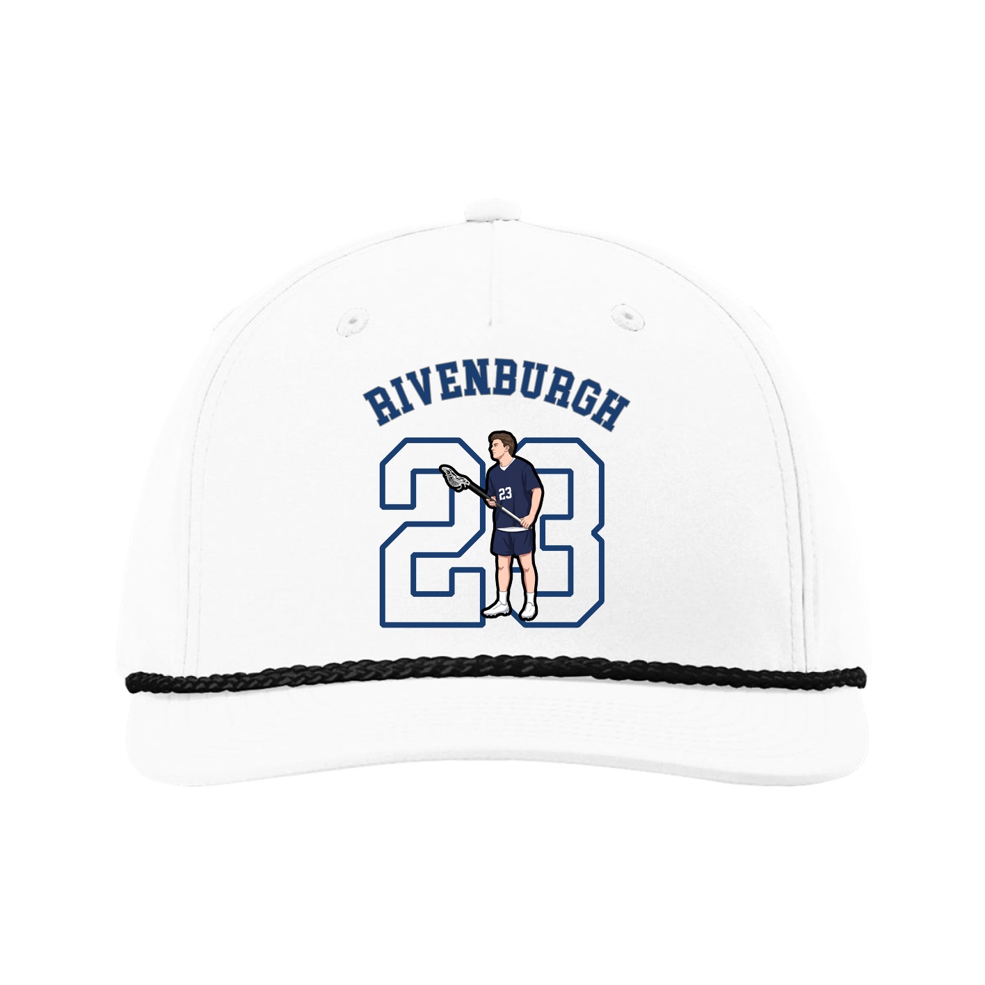 Five-Panel Classic Rope Cap — Shirsey Arch in White