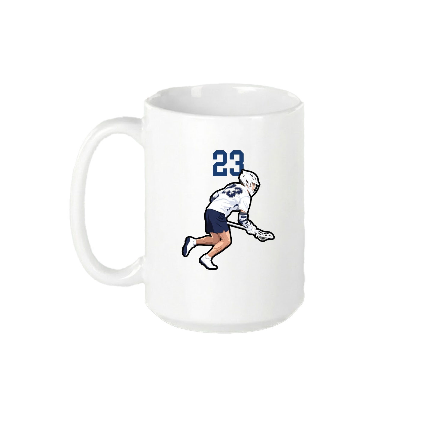 15oz Coffee Mug — Number Top in White