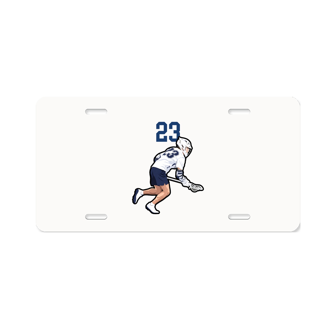 License Plate — Number Top in Classic