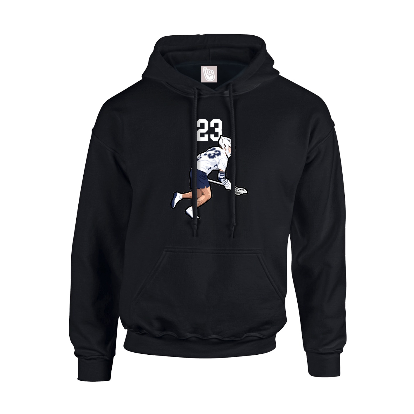 Hoodie — Number Top in Black
