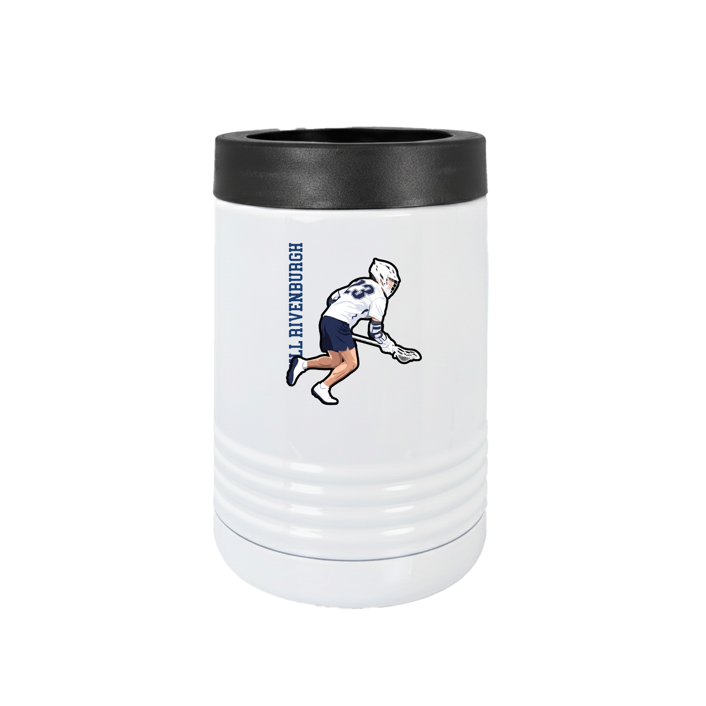 Beverage Holder — Name Vertical in White