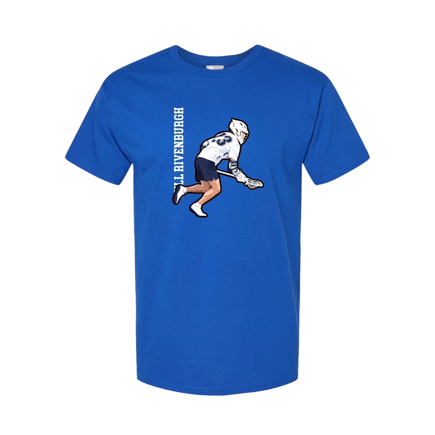 Youth Tee — Name Vertical in Royal