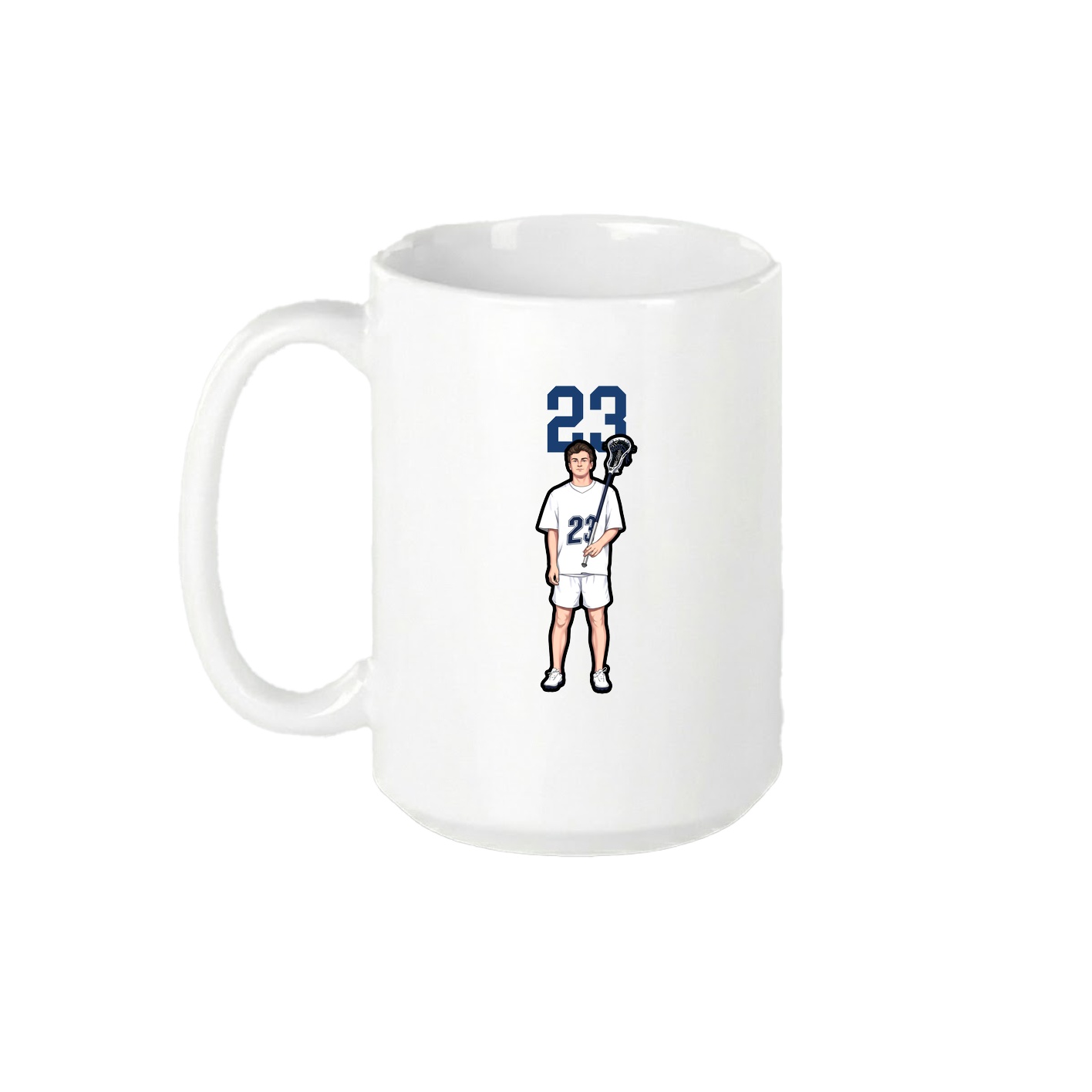 15oz Coffee Mug — Number Top in White