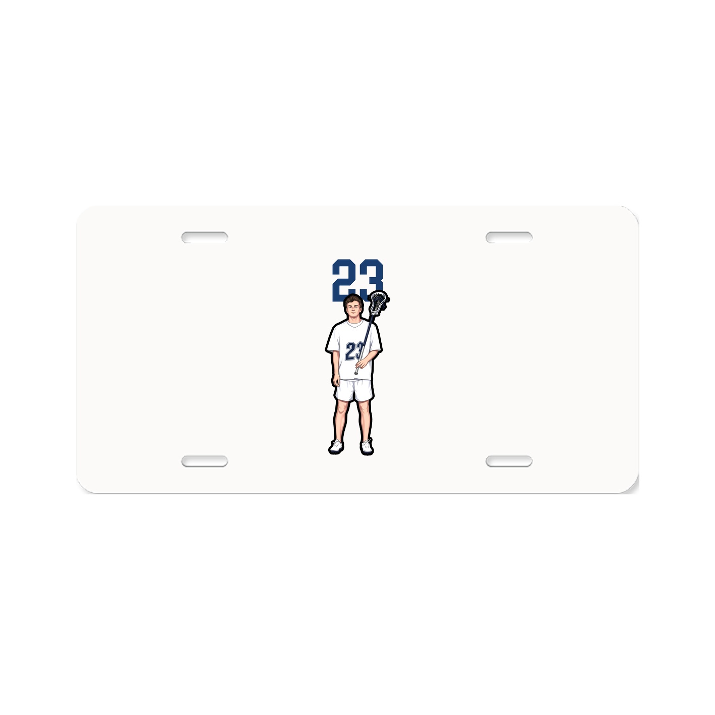License Plate — Number Top in Classic