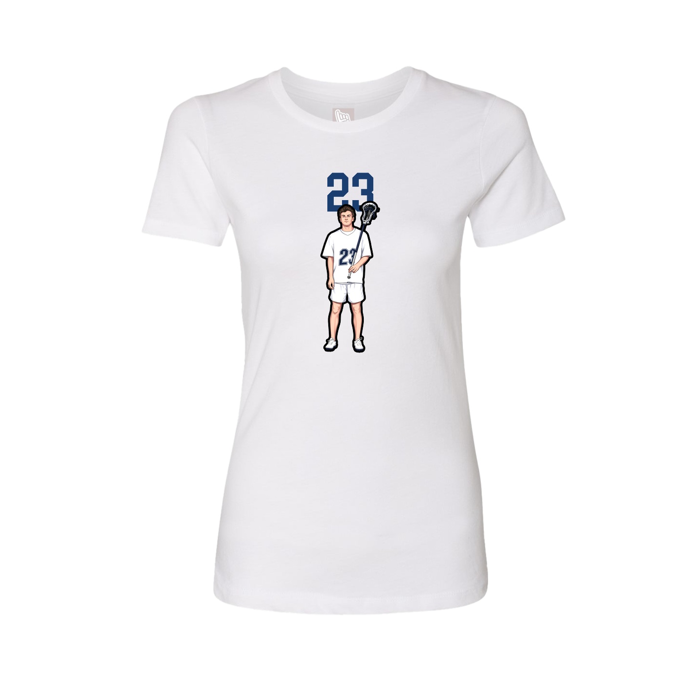 Womens Tee — Number Top in White