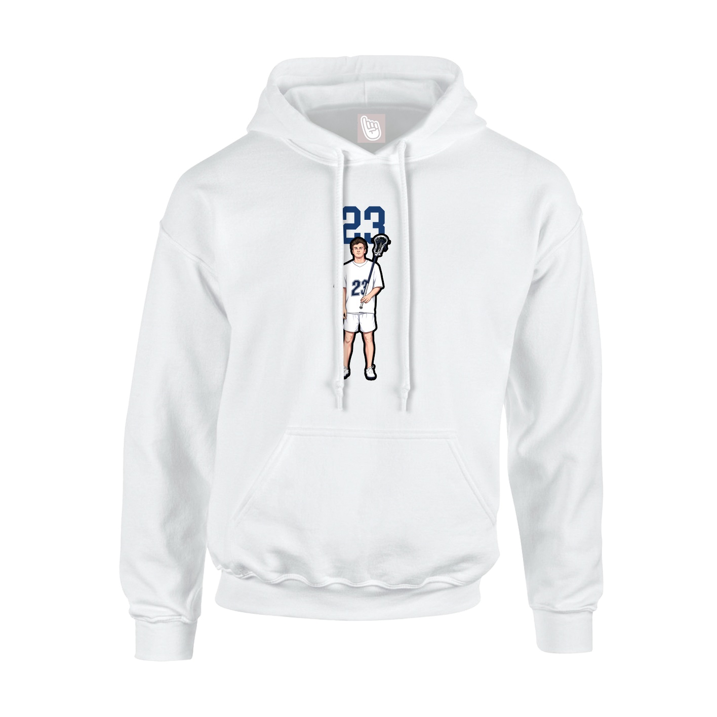 Hoodie — Number Top in White