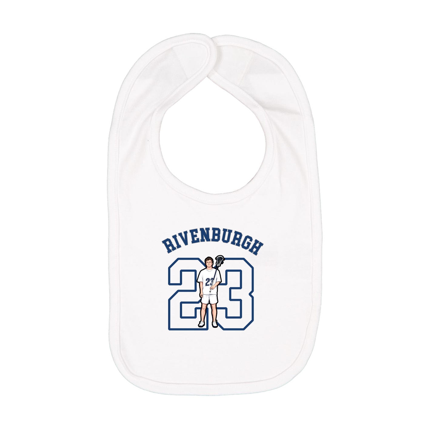 Infant Bib — Shirsey Arch in White