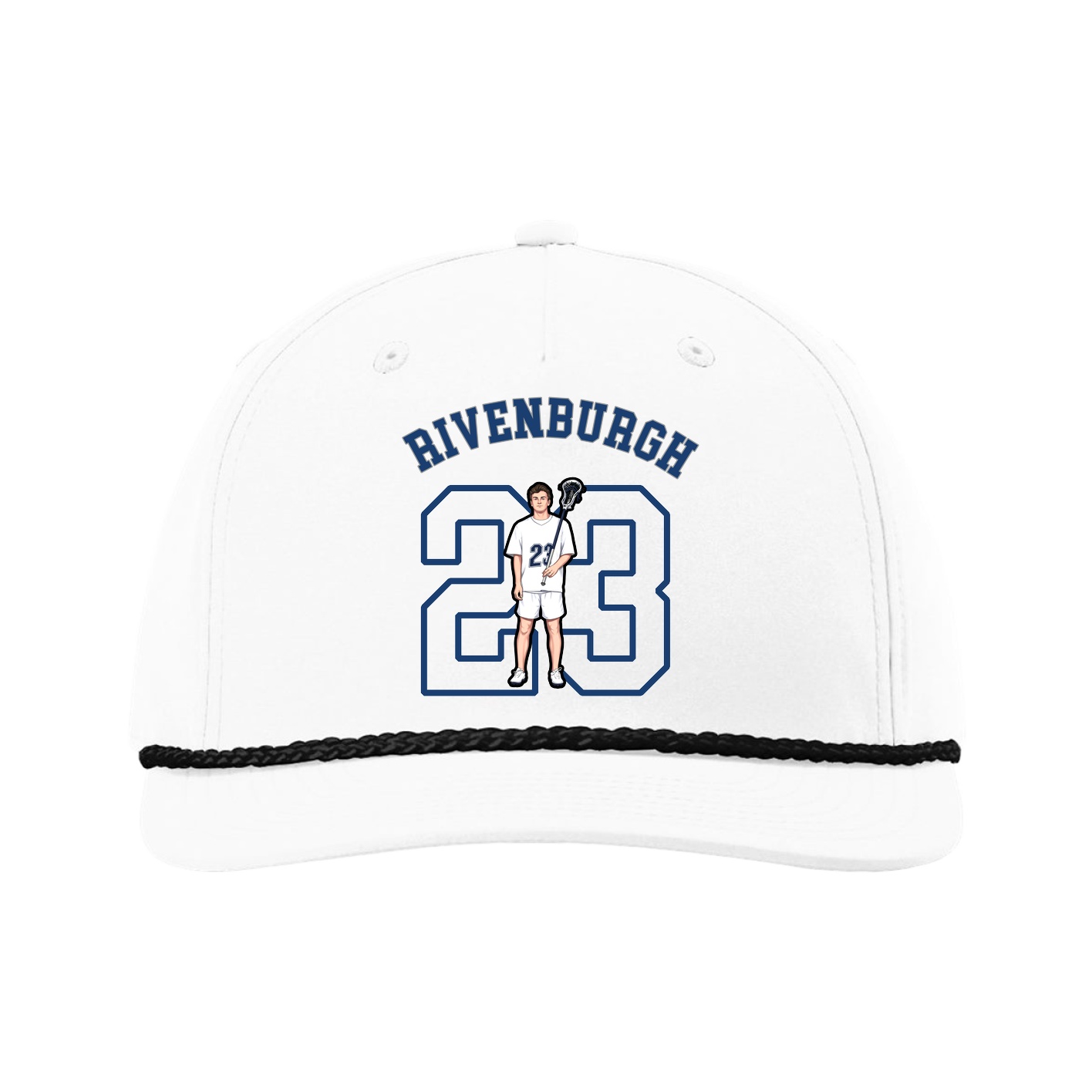 Five-Panel Classic Rope Cap — Shirsey Arch in White