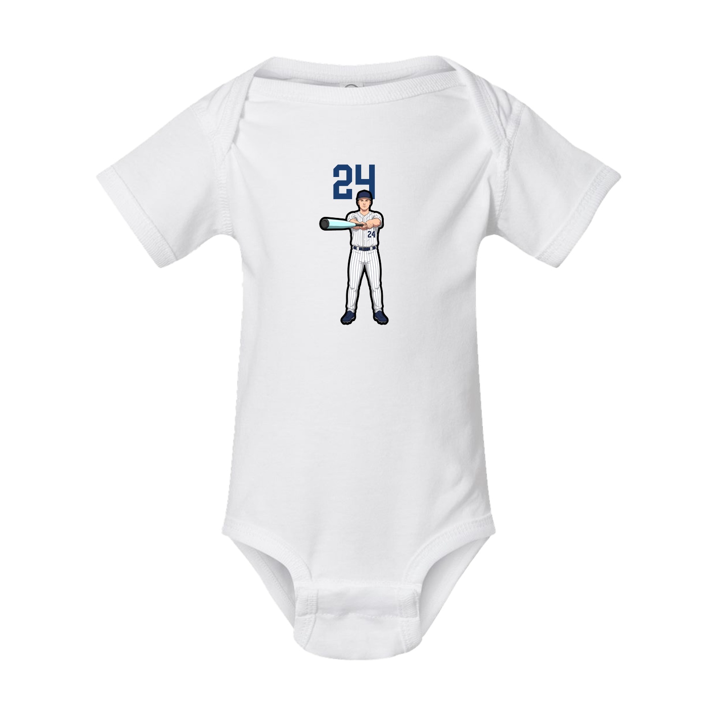Baby Onesie — Number Top in White