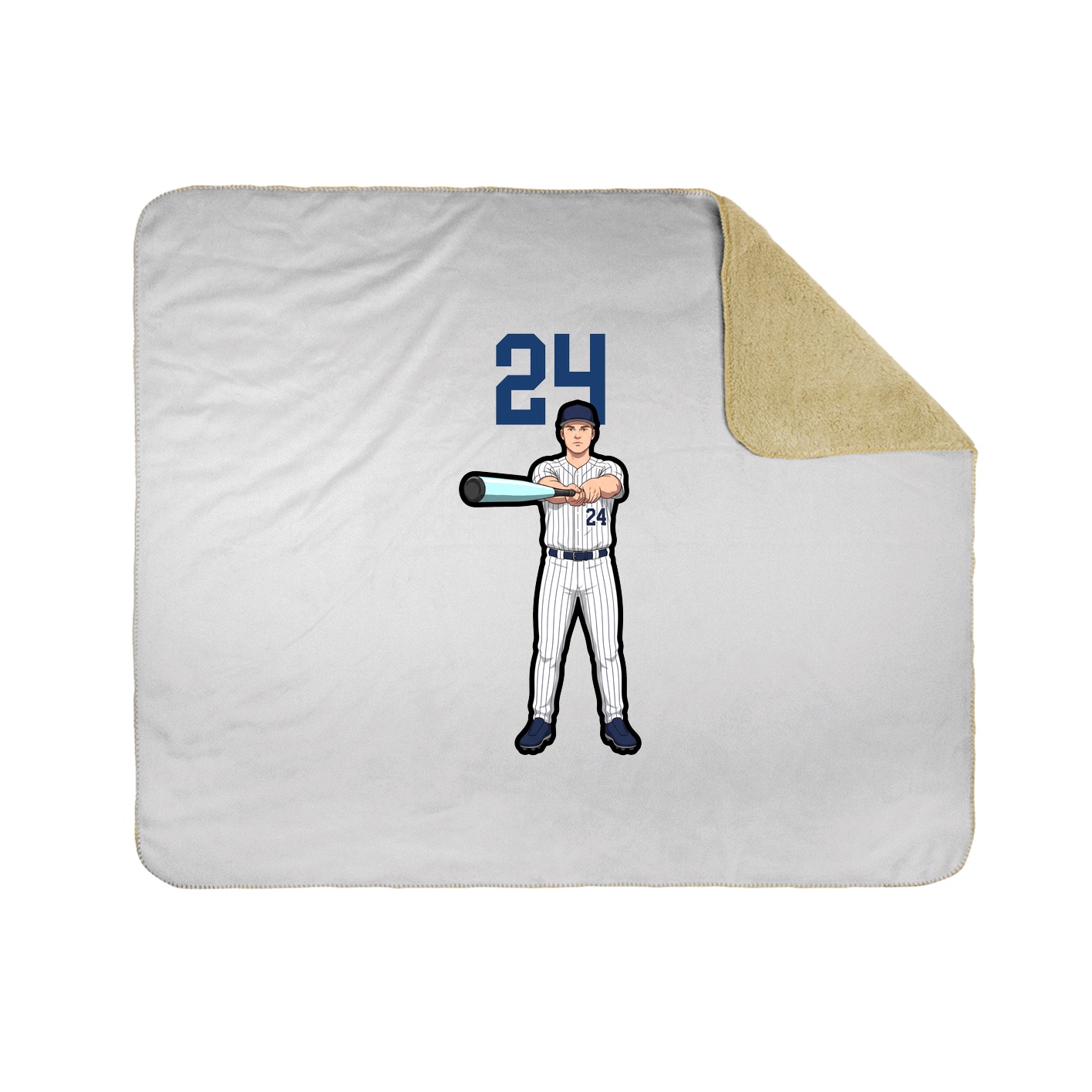 Throw Blanket — Number Top in White