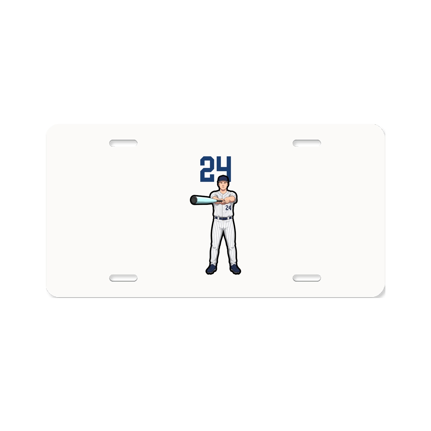 License Plate — Number Top in Classic