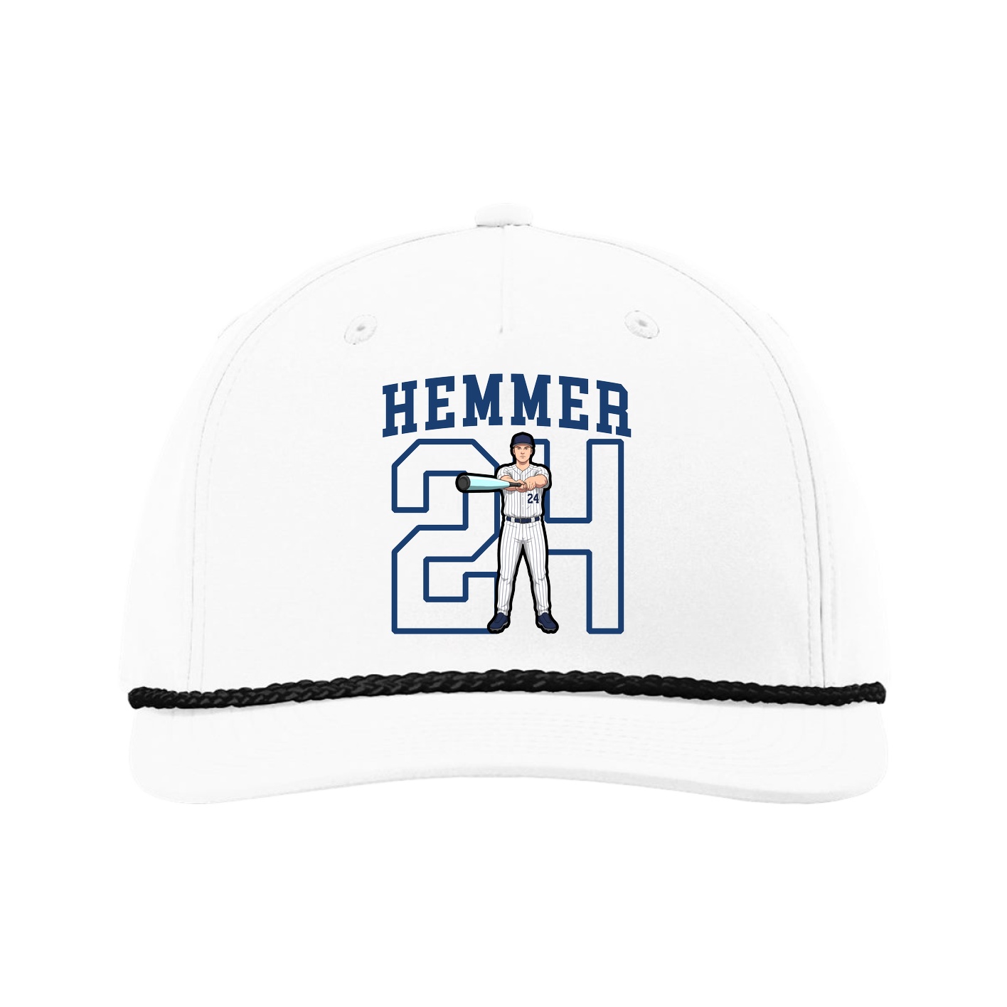 Five-Panel Classic Rope Cap — Shirsey in White