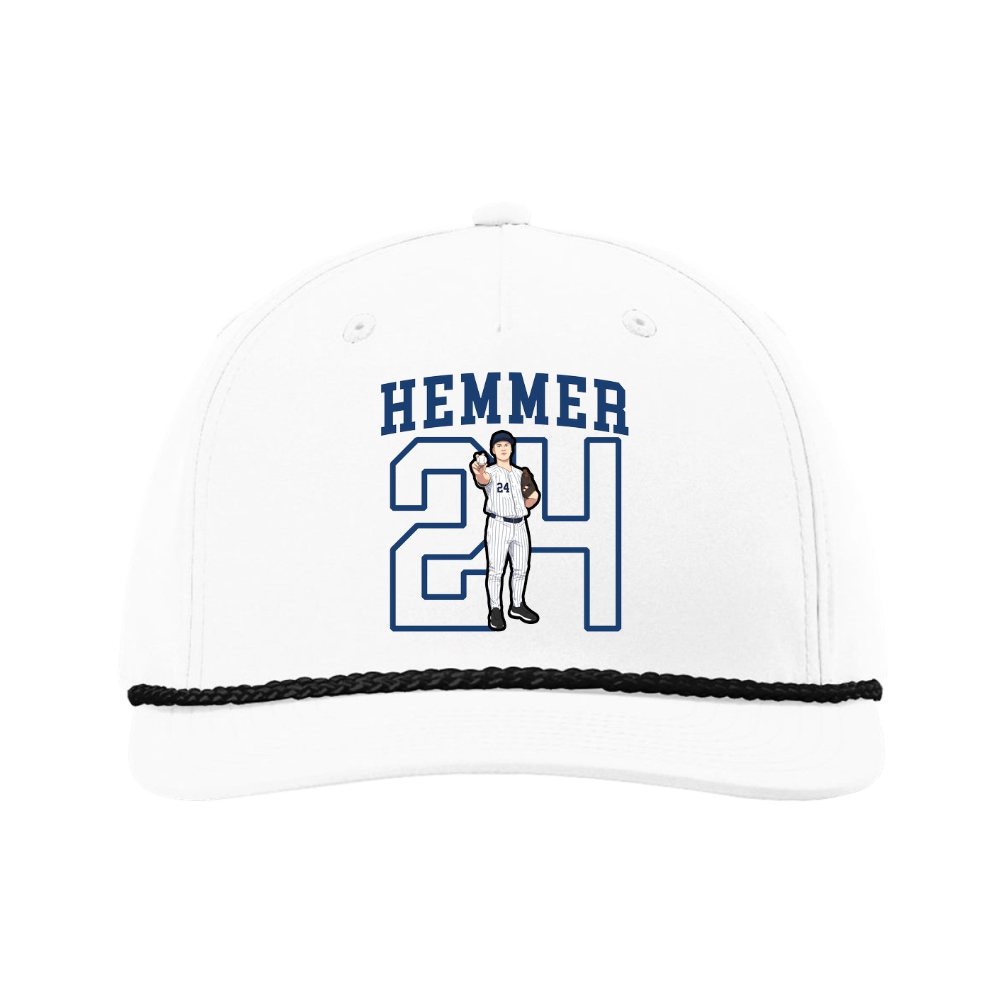 Five-Panel Classic Rope Cap — Shirsey in White