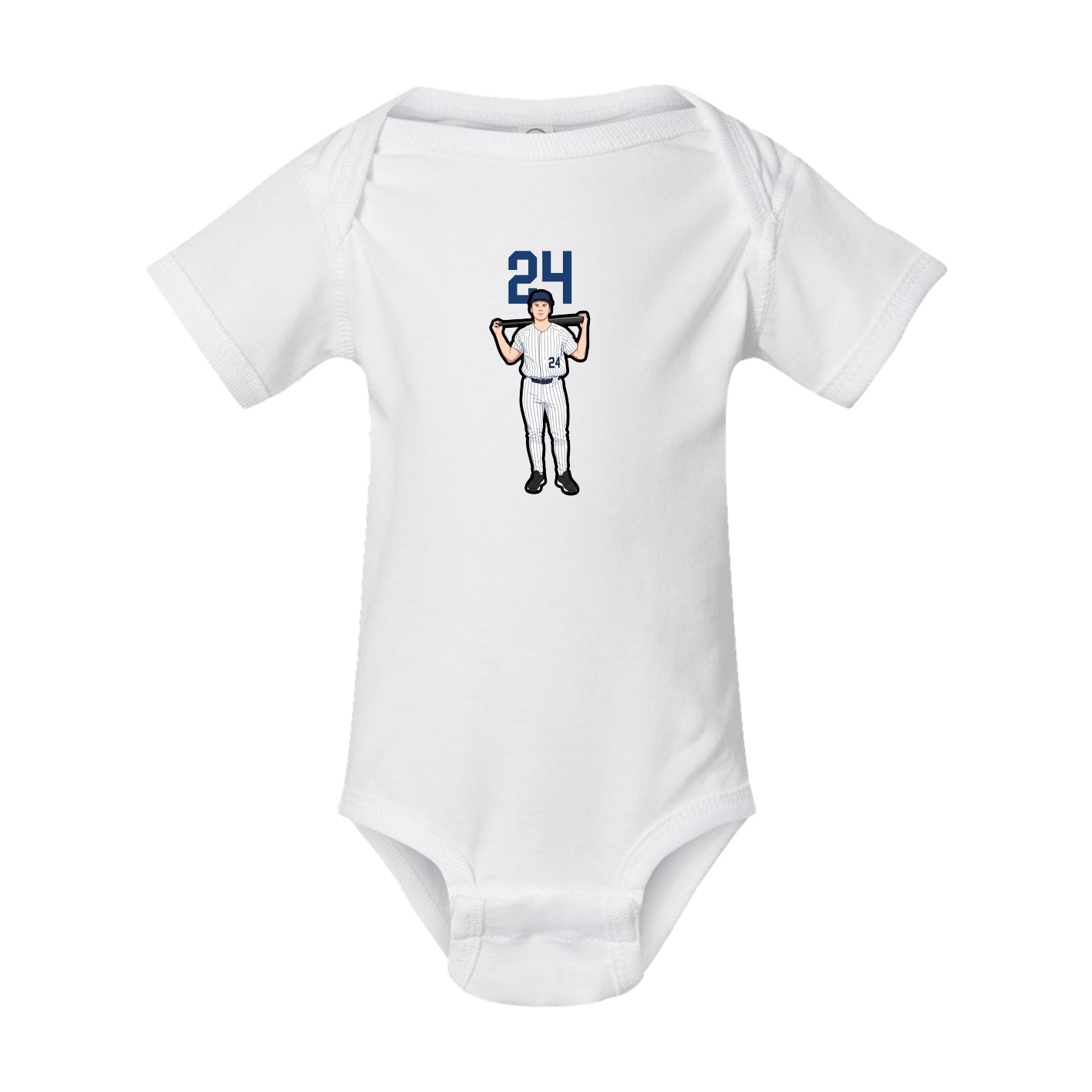 Baby Onesie — Number Top in White