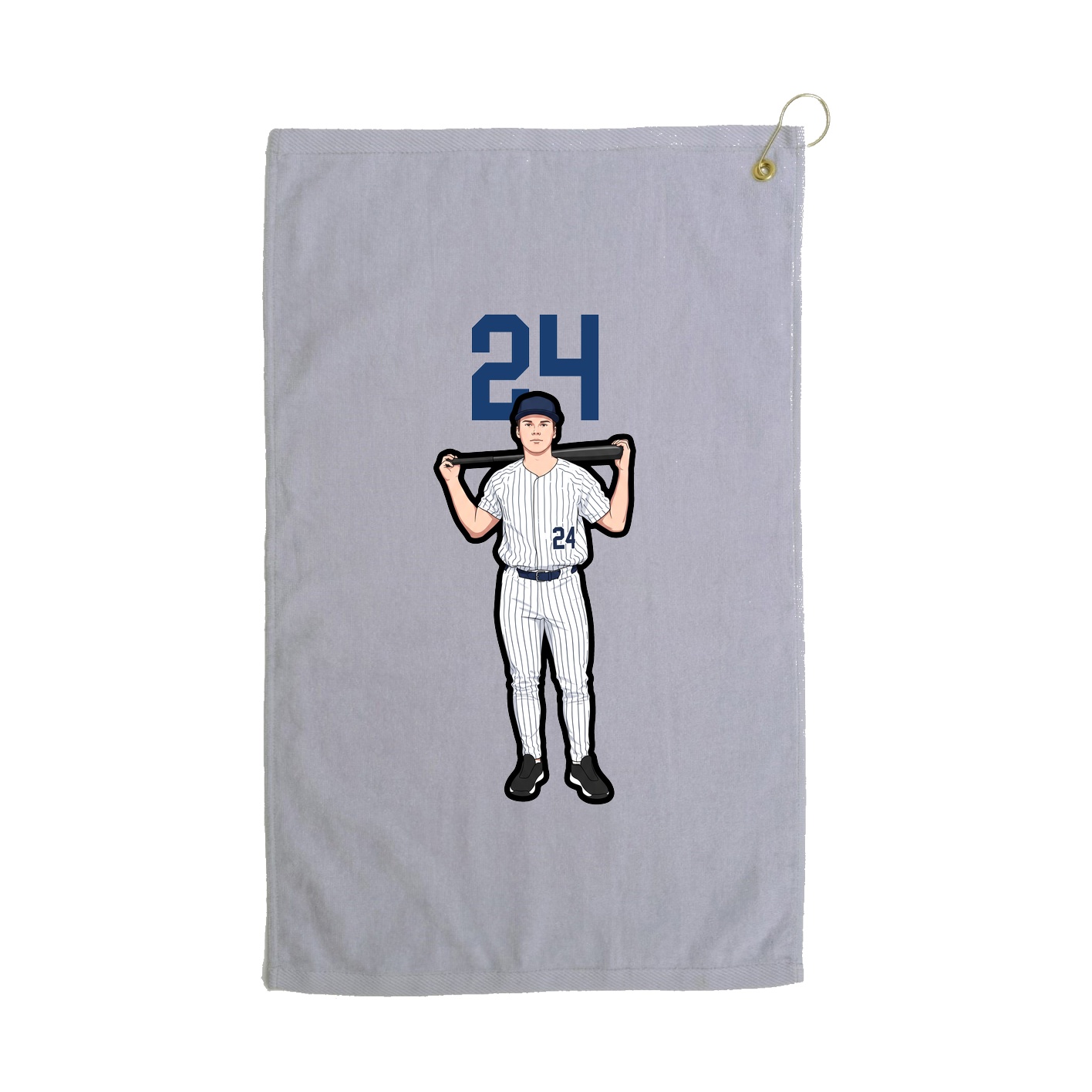 Golf Towel — Number Top in Grey