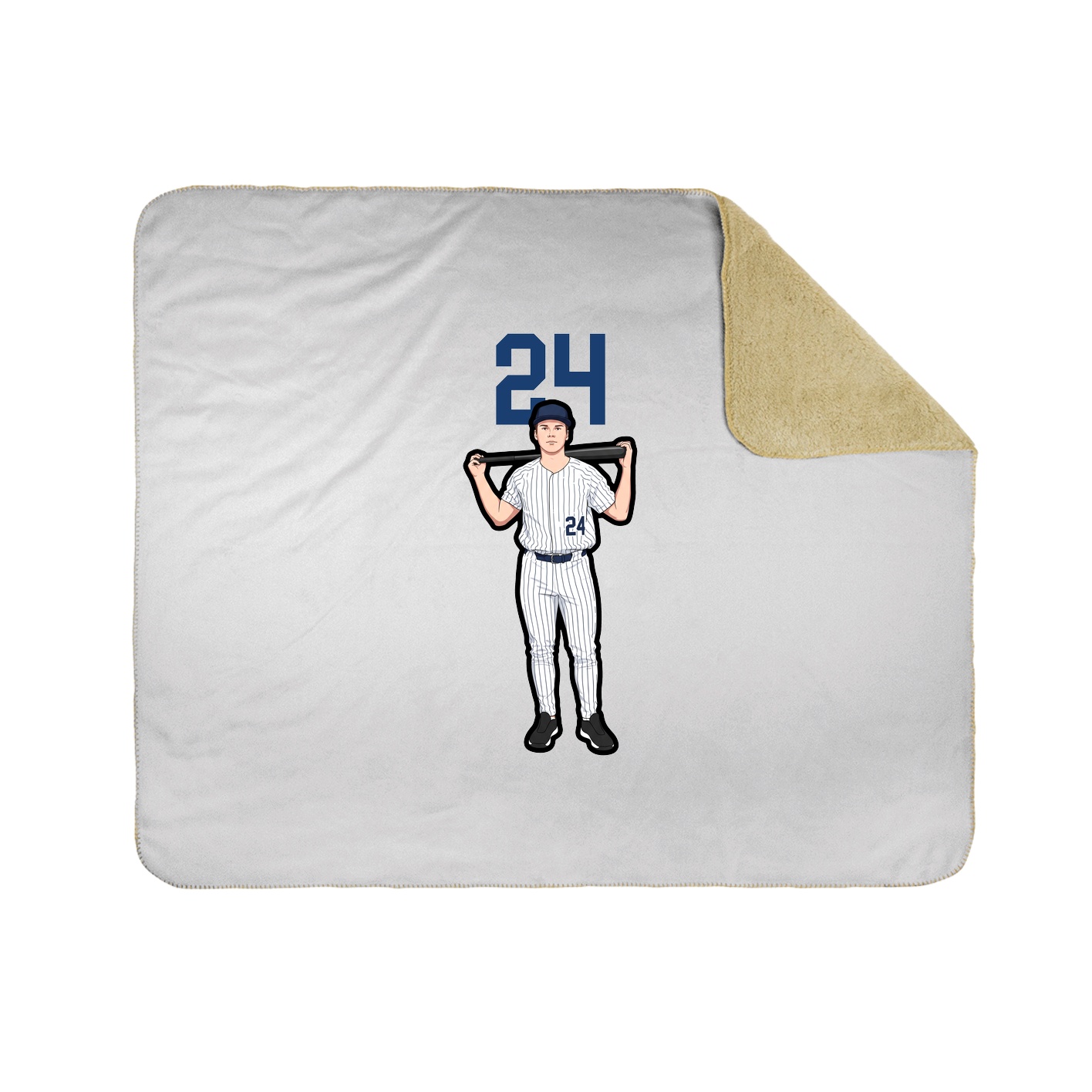 Throw Blanket — Number Top in White