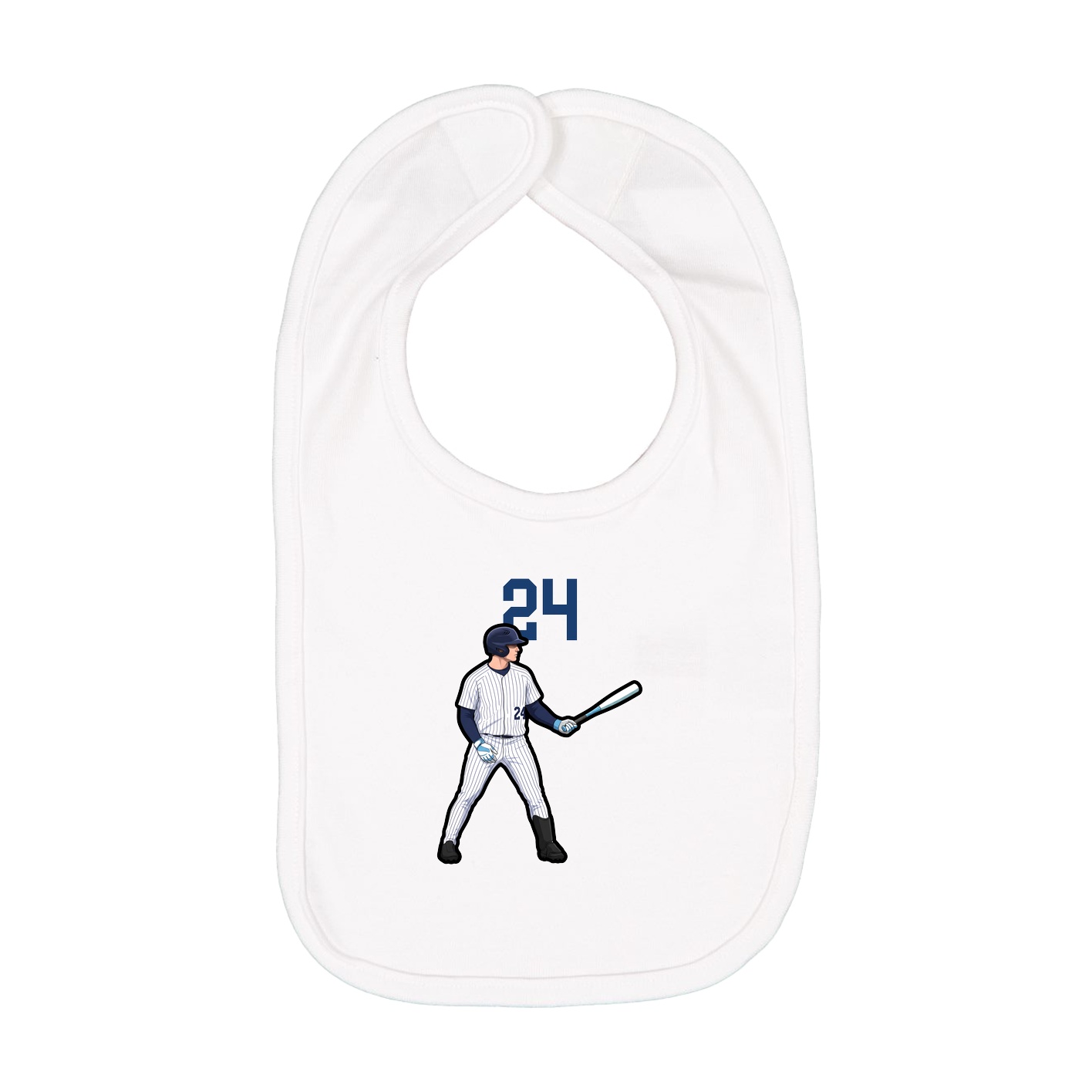 Infant Bib — Number Top in White