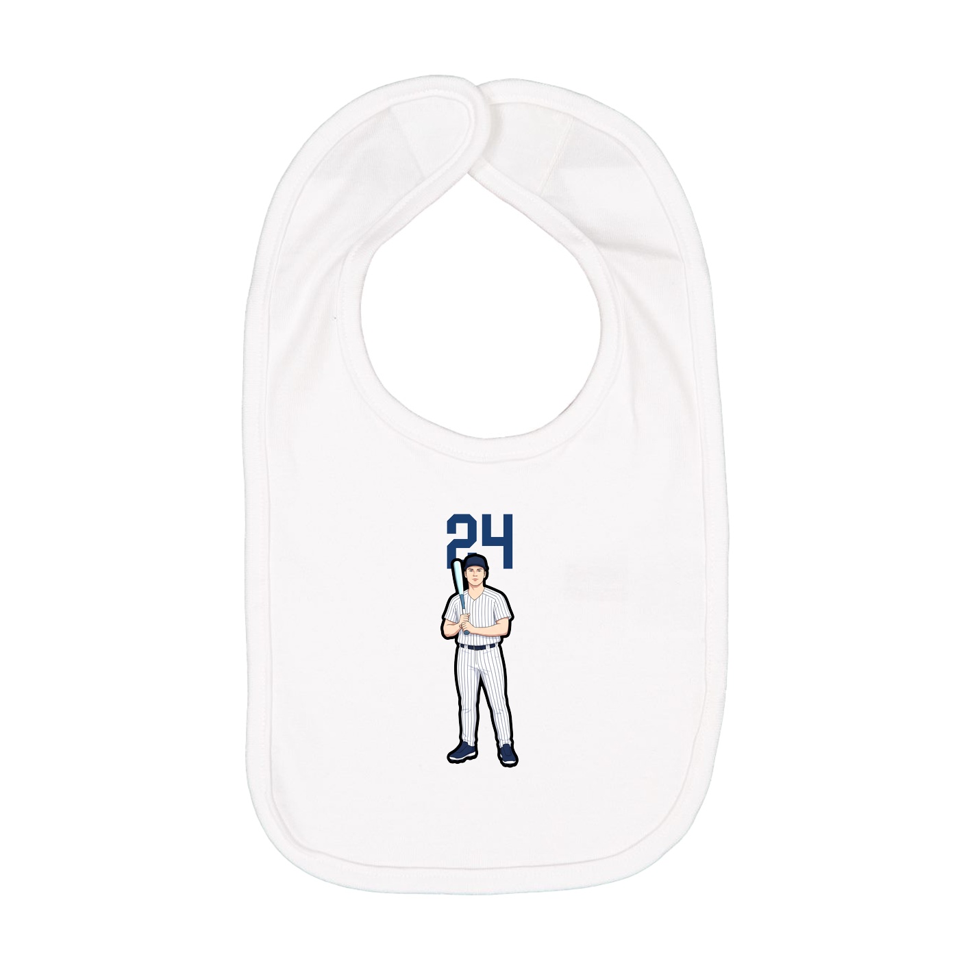 Infant Bib — Number Top in White