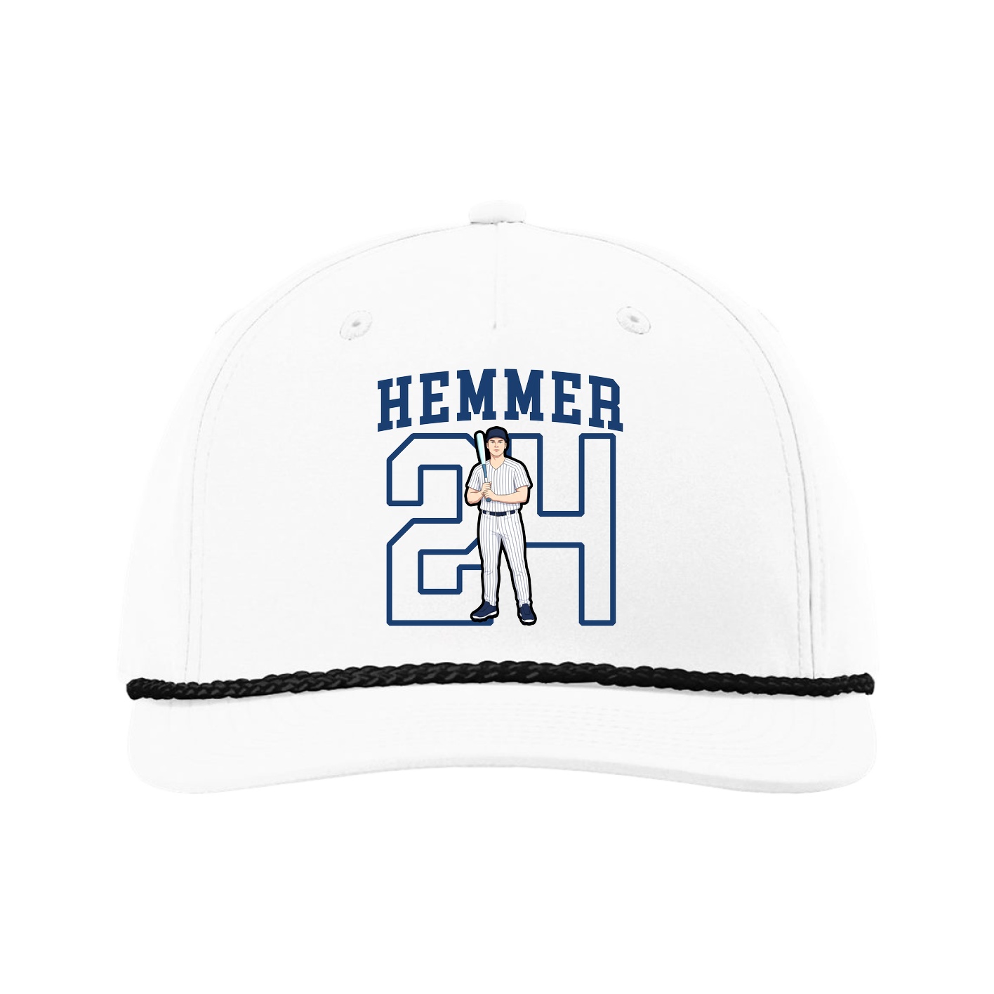 Five-Panel Classic Rope Cap — Shirsey in White