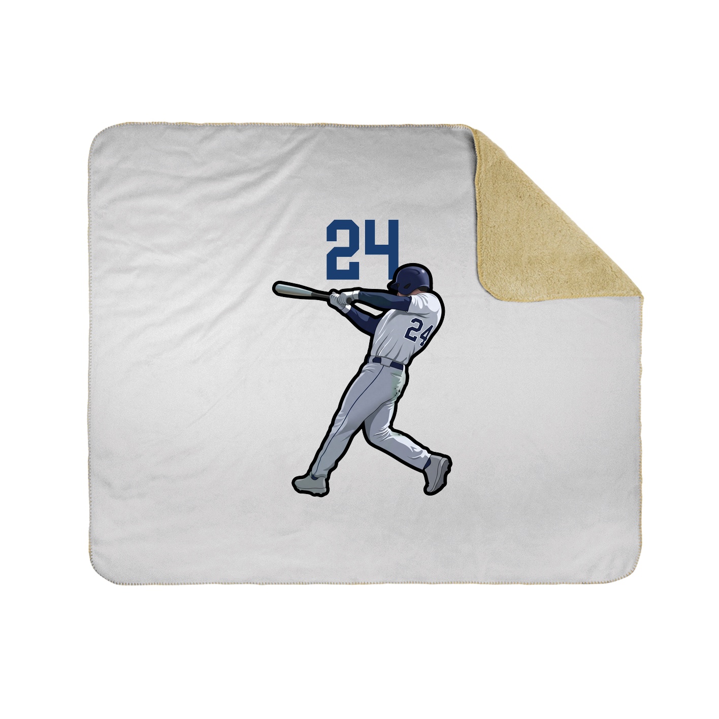 Throw Blanket — Number Top in White