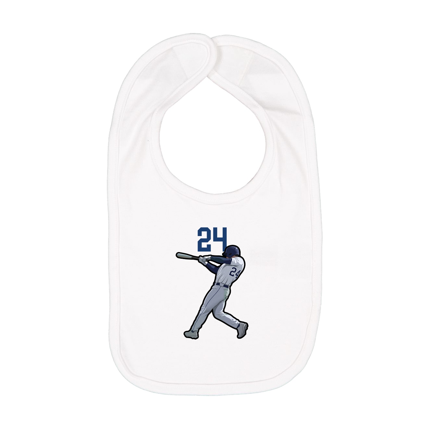 Infant Bib — Number Top in White