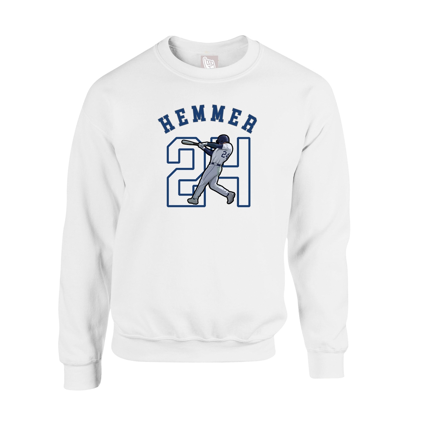 Fleece Crew — Shirsey Arch in White