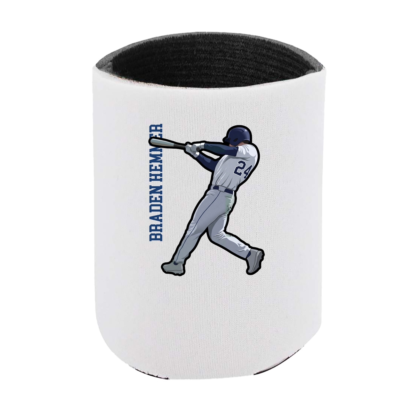 Can Holder — Name Vertical in White