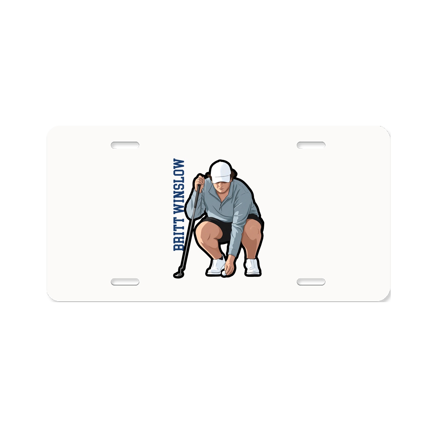 License Plate — Name Vertical in Classic