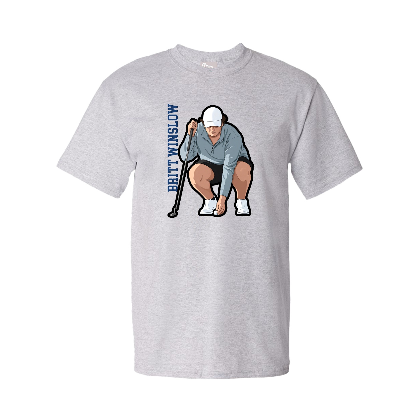 Youth Tee — Name Vertical in Grey