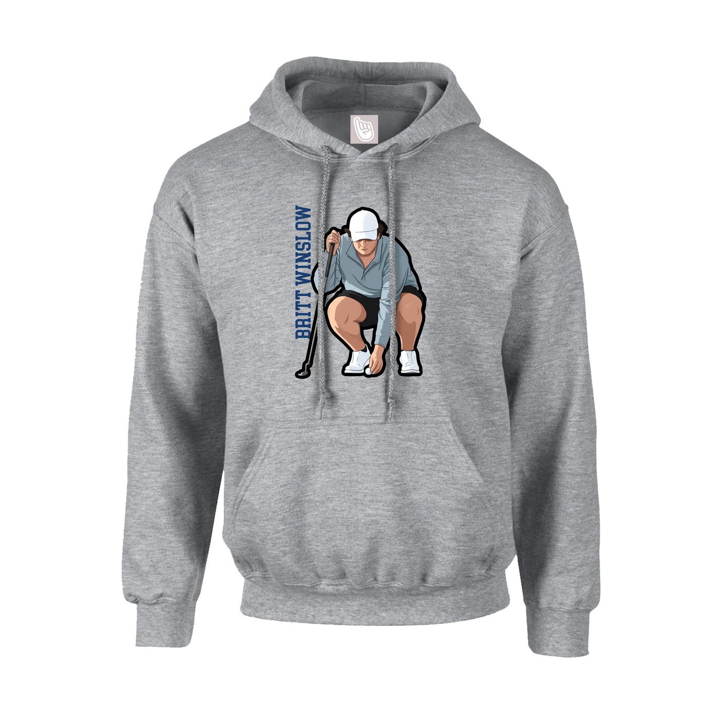 Youth Hoodie — Name Vertical in Grey