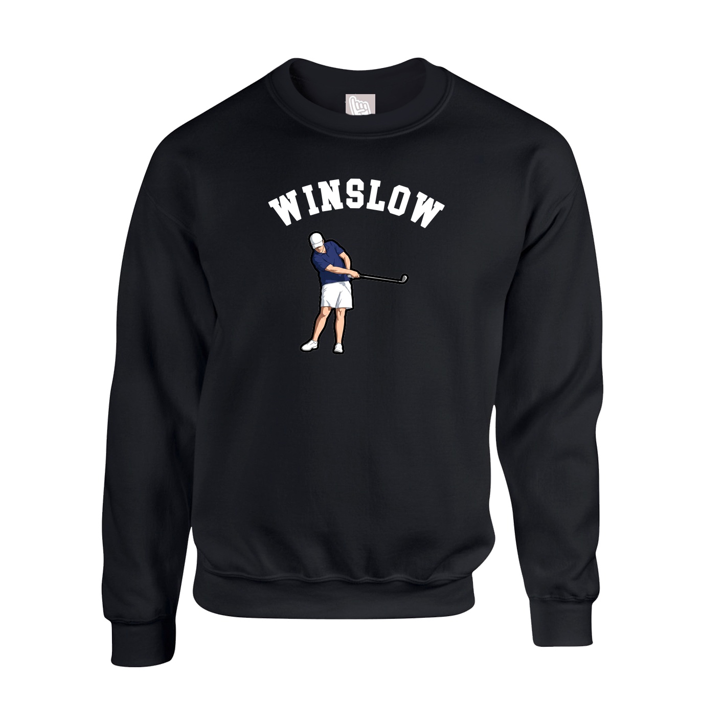 Fleece Crew — Shirsey Arch in Black
