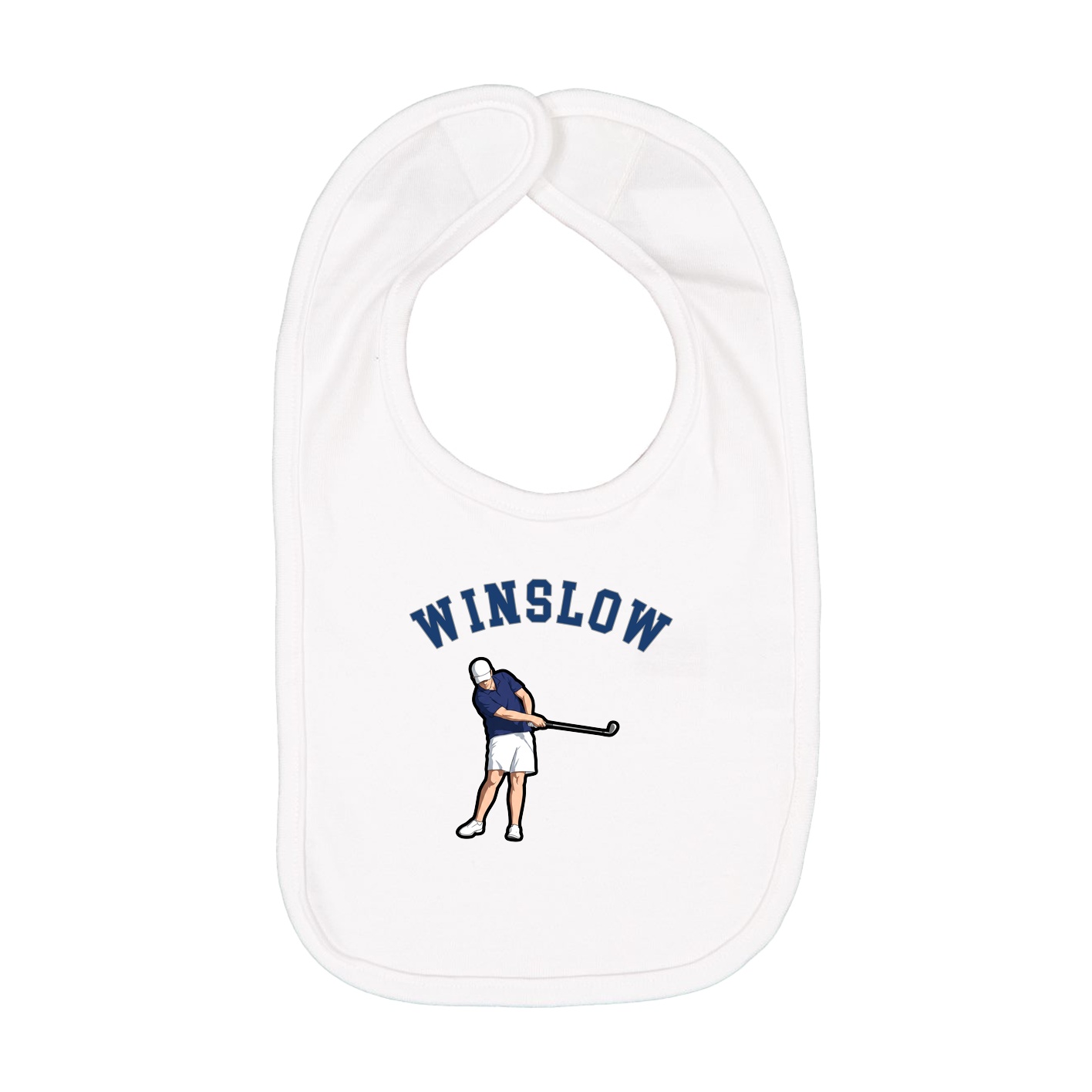 Infant Bib — Shirsey Arch in White