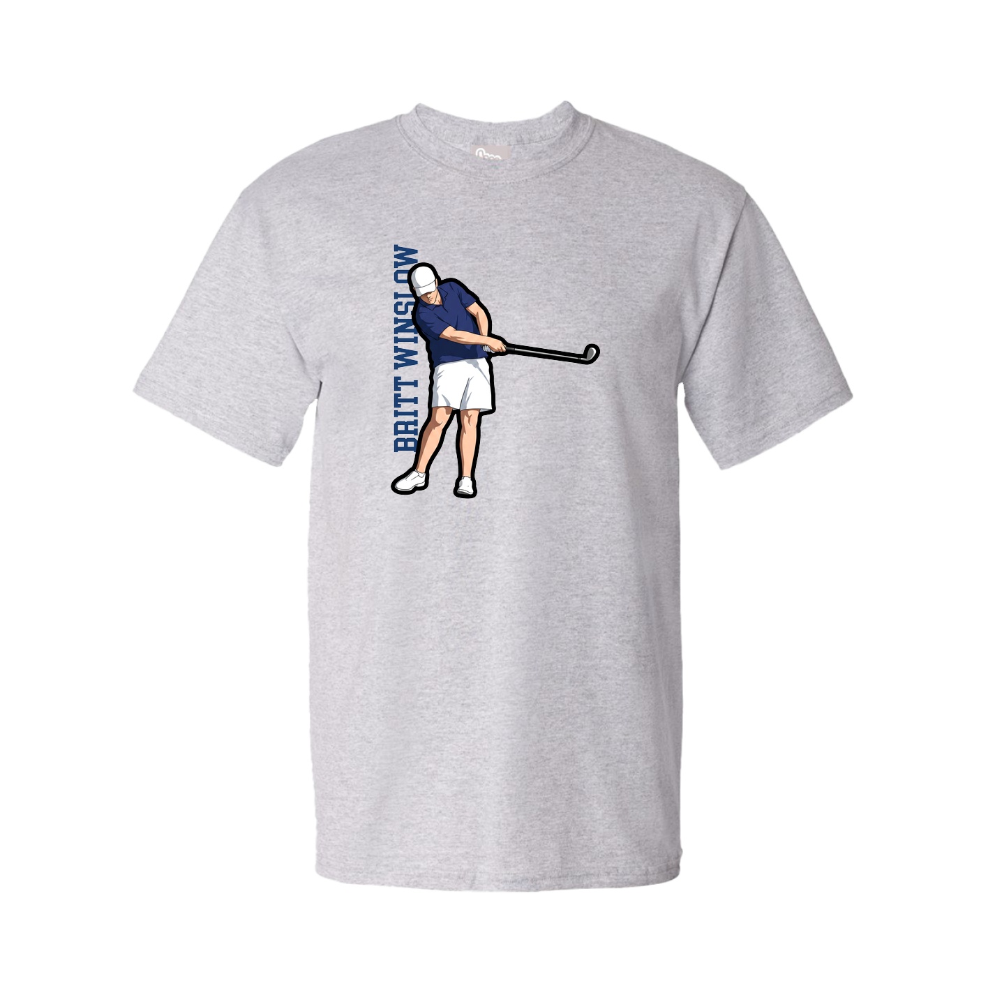 Youth Tee — Name Vertical in Grey