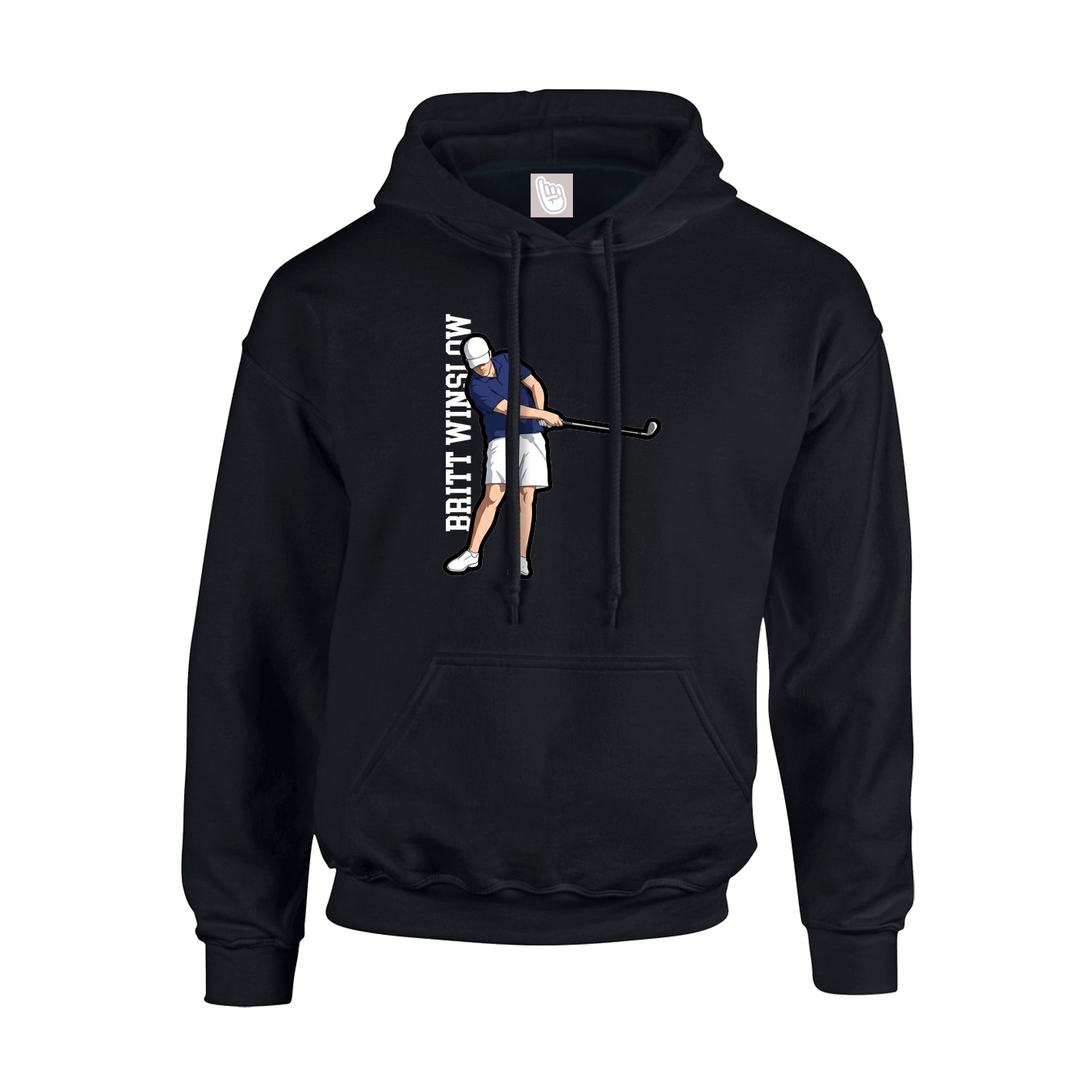 Hoodie — Name Vertical in Black