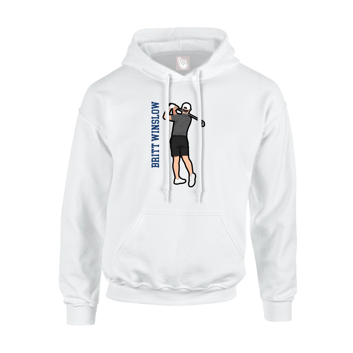Hoodie — Name Vertical in White