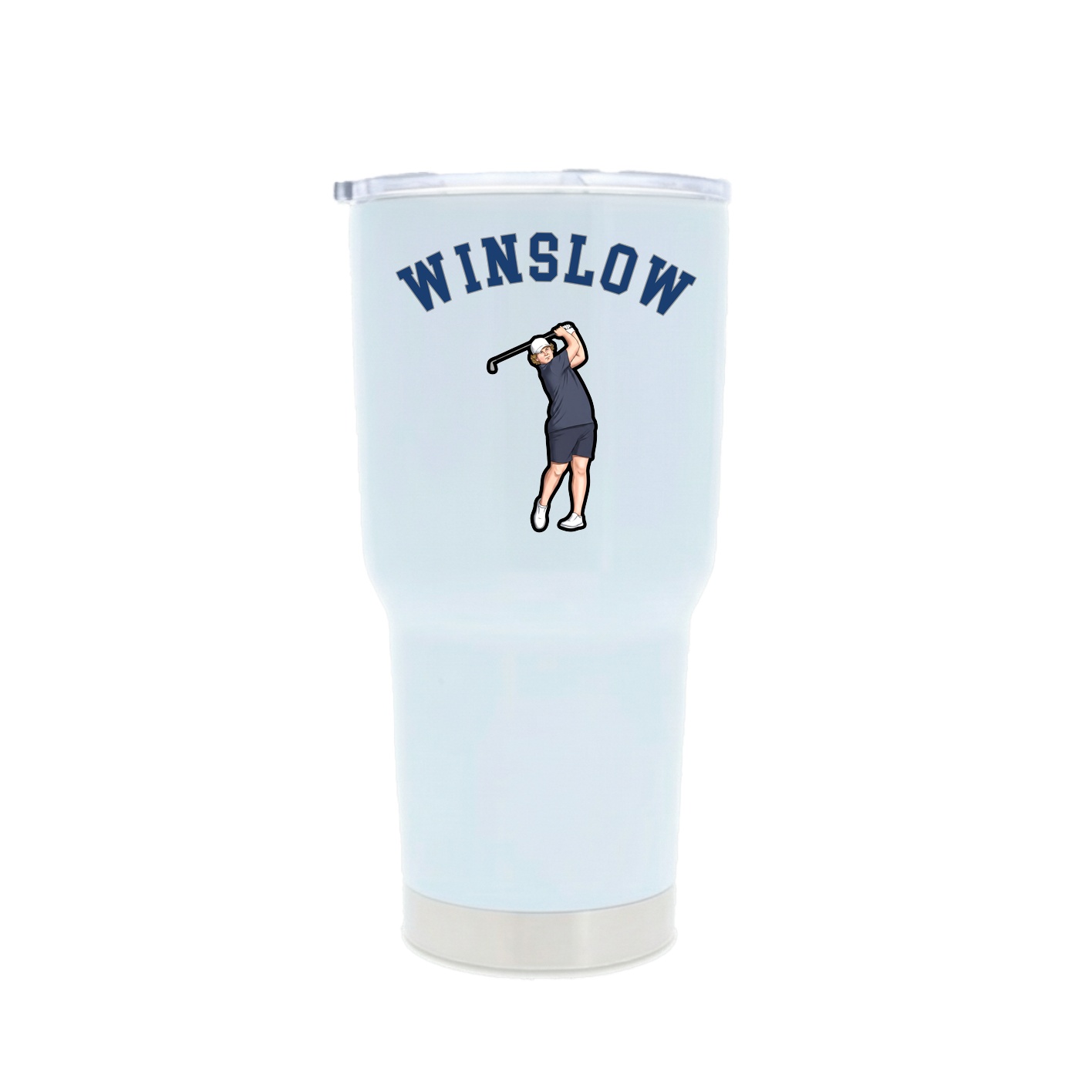 30oz Stainless Steel Tumbler — Shirsey Arch in White