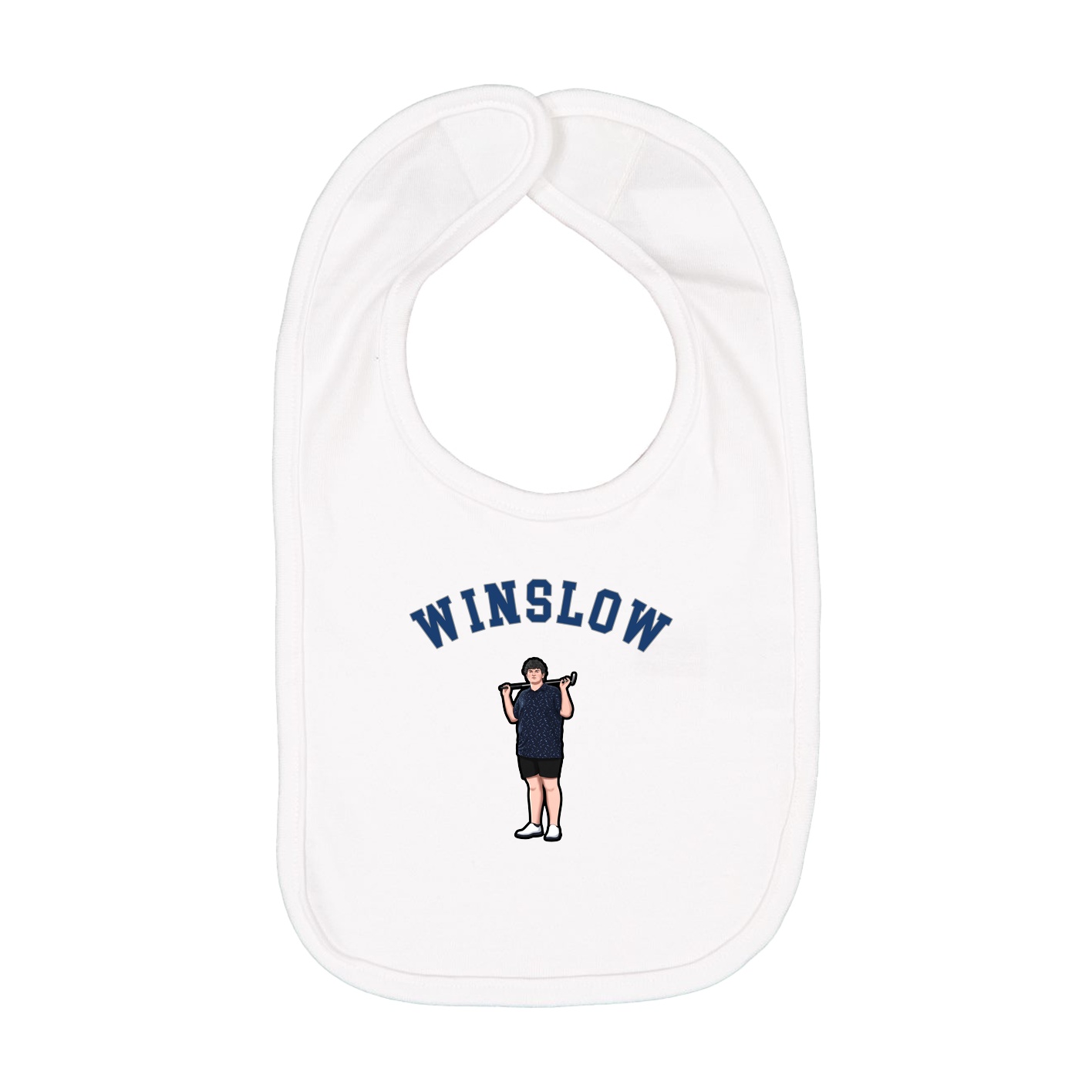 Infant Bib — Shirsey Arch in White