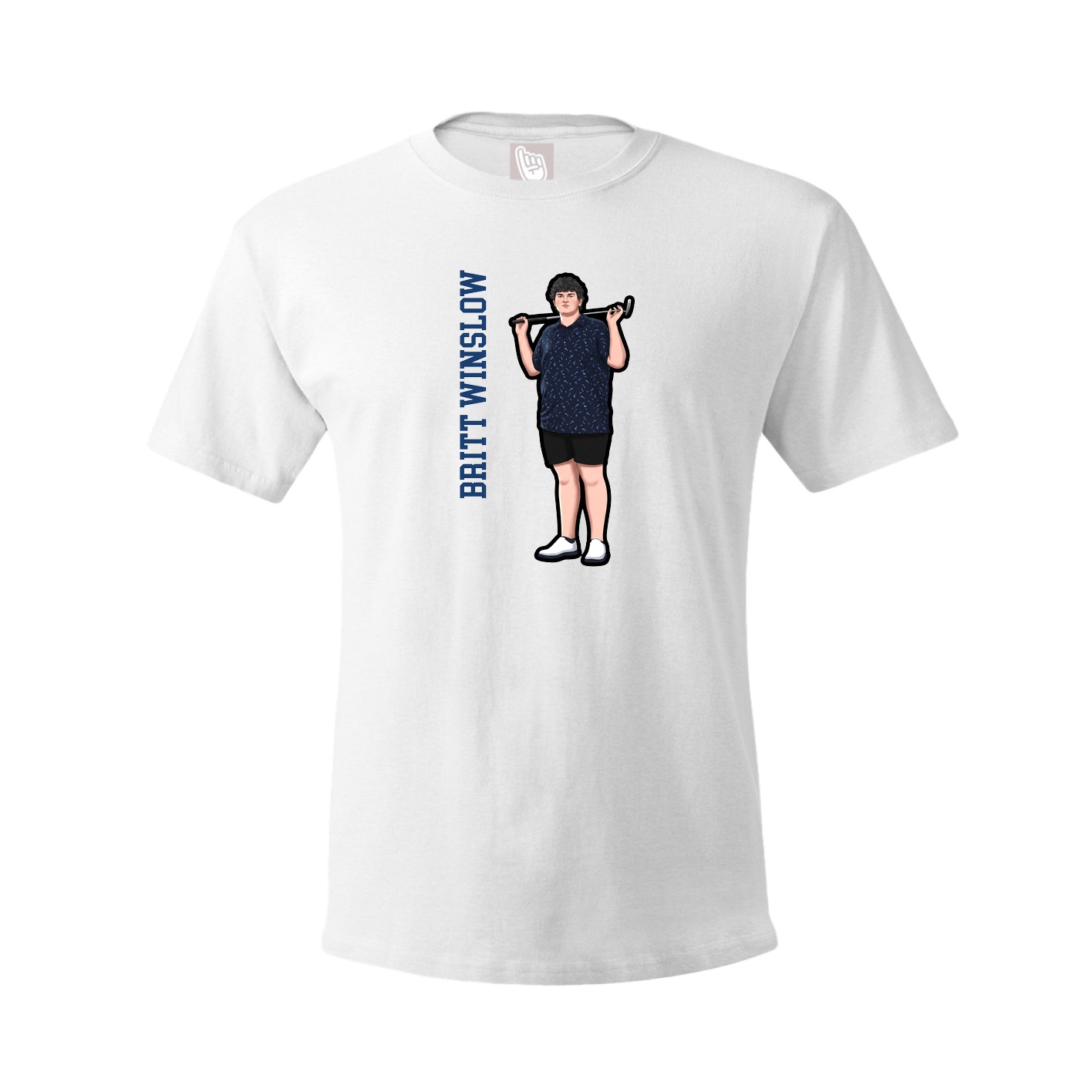 Tee — Name Vertical in White