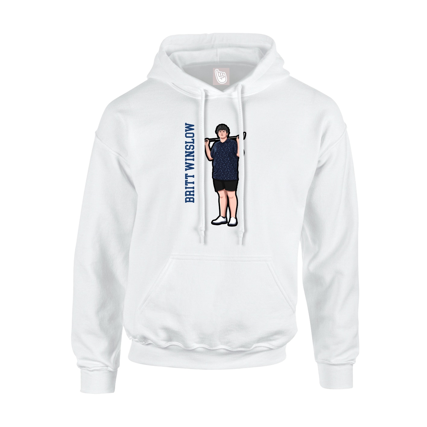 Youth Hoodie — Name Vertical in White