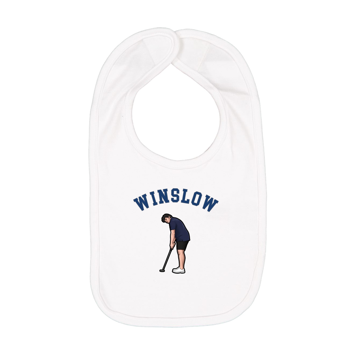 Infant Bib — Shirsey Arch in White
