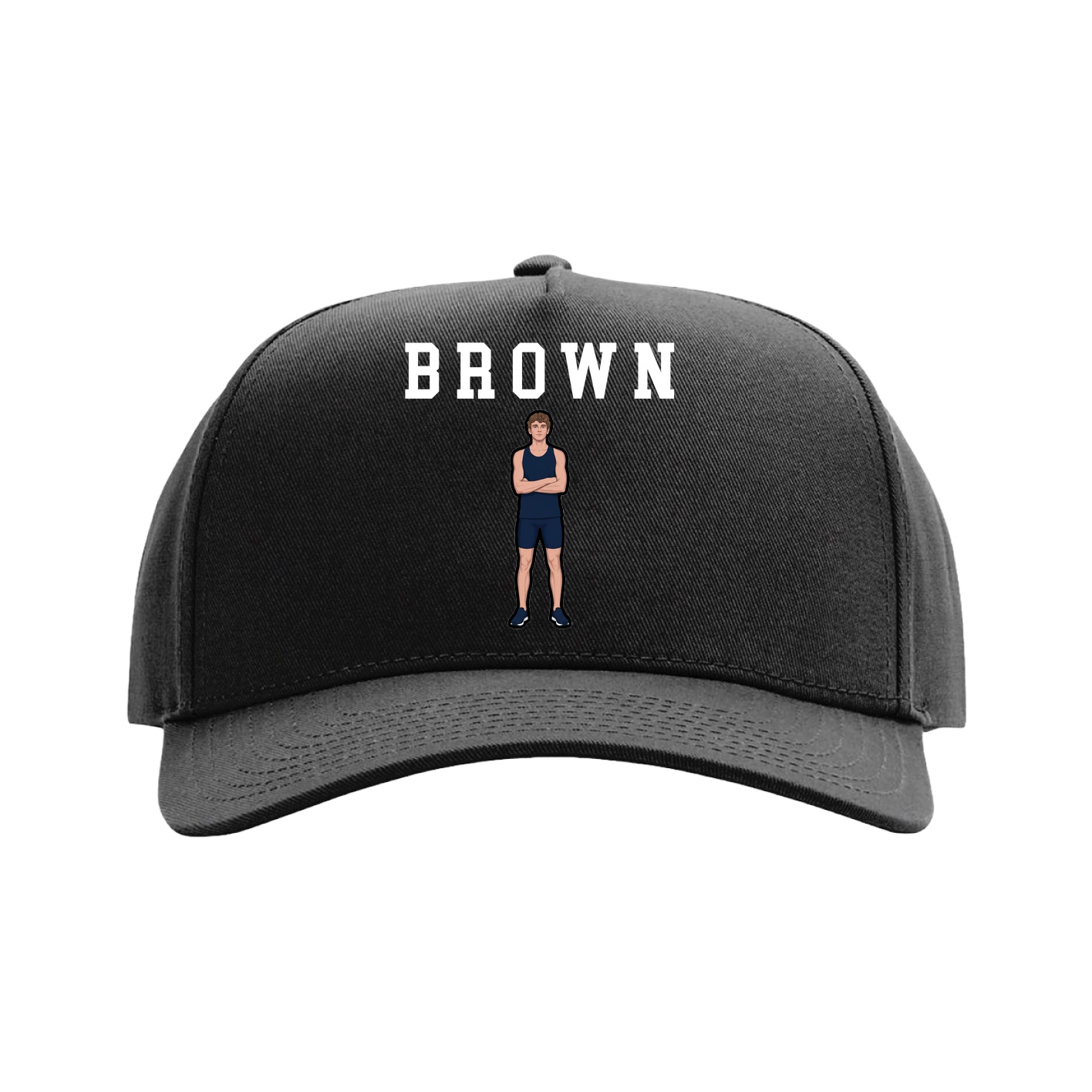 Full Fabric Five-Panel Champ Cap — Shirsey in Black
